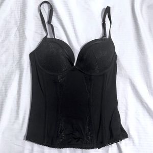 Black Corset Lingerie with Lace Detail
